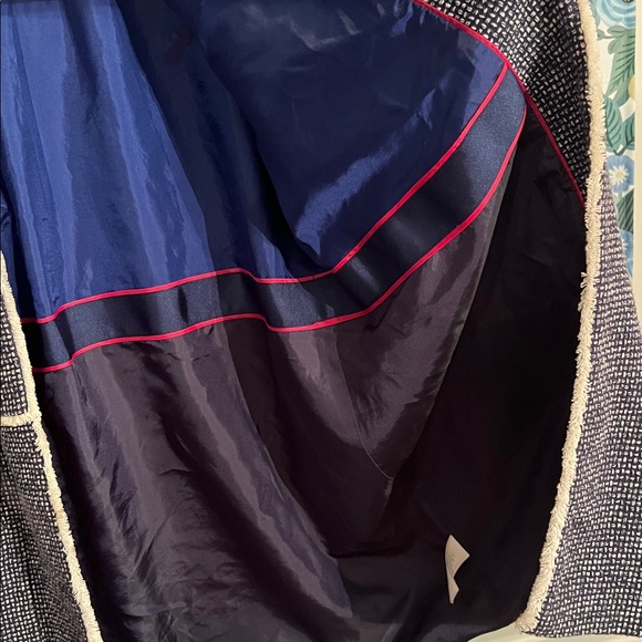 90. Boden blue and cream Tweed Coat - Picture 6 of 9